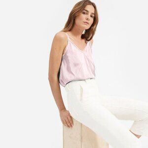 Everlane The Clean Silk Cami Light Petal Pastel Pink Adjustable Straps Size 4